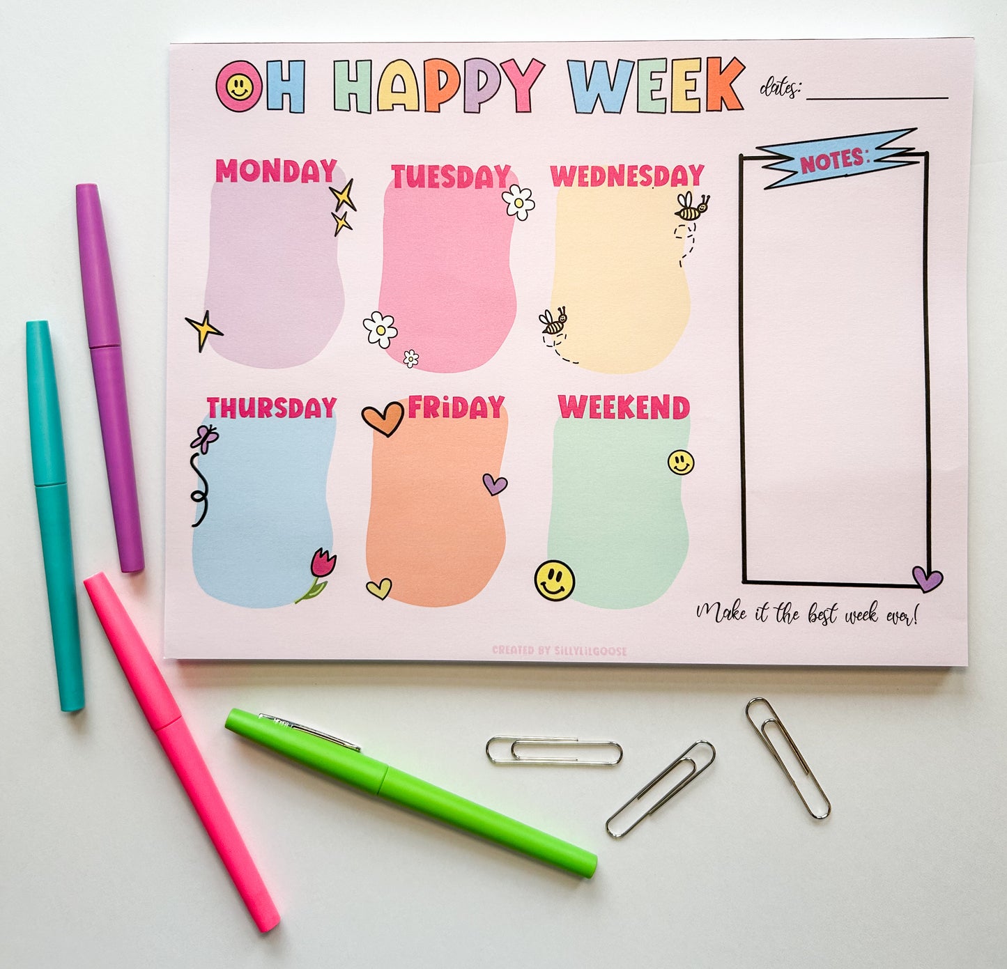 Oh Happy Week Deskpad